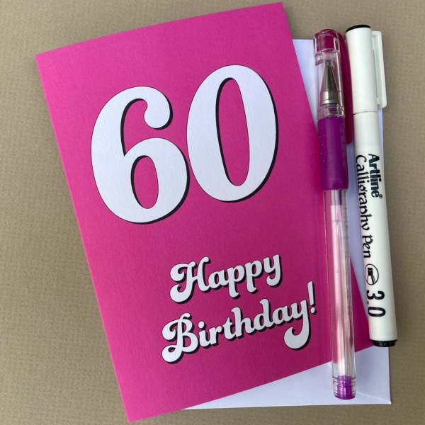 Greeting card 60 Happy Birthday!