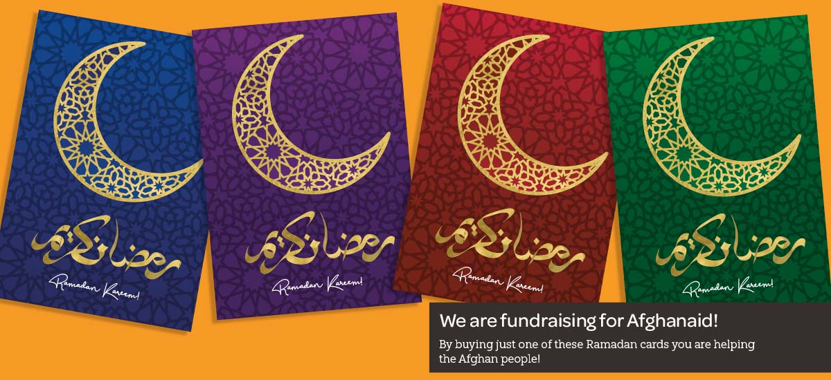 Ramadan Kareem greeting cards, helping to raise funds for Afghanaid